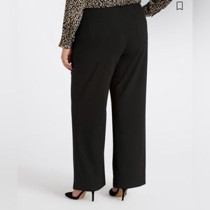 Sanctuary wide leg black trousers size 22 inseam 32.5” NWT